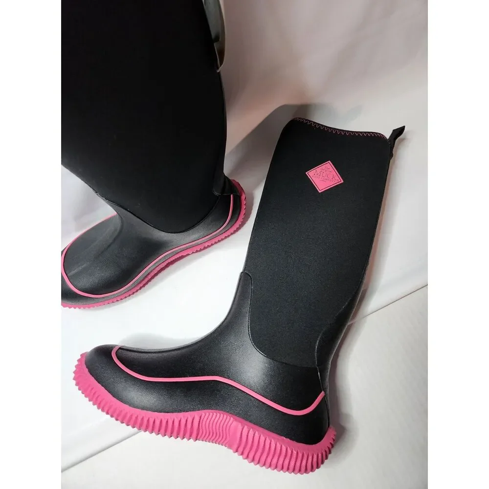 Muck Boot Company Women’s Hale Sporty Boots Size 9 Black Hot Pink
